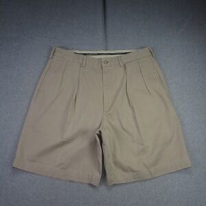 Polo Ralph Lauren Chino Shorts Mens 35 Tan Pleated Flat Front Cotton